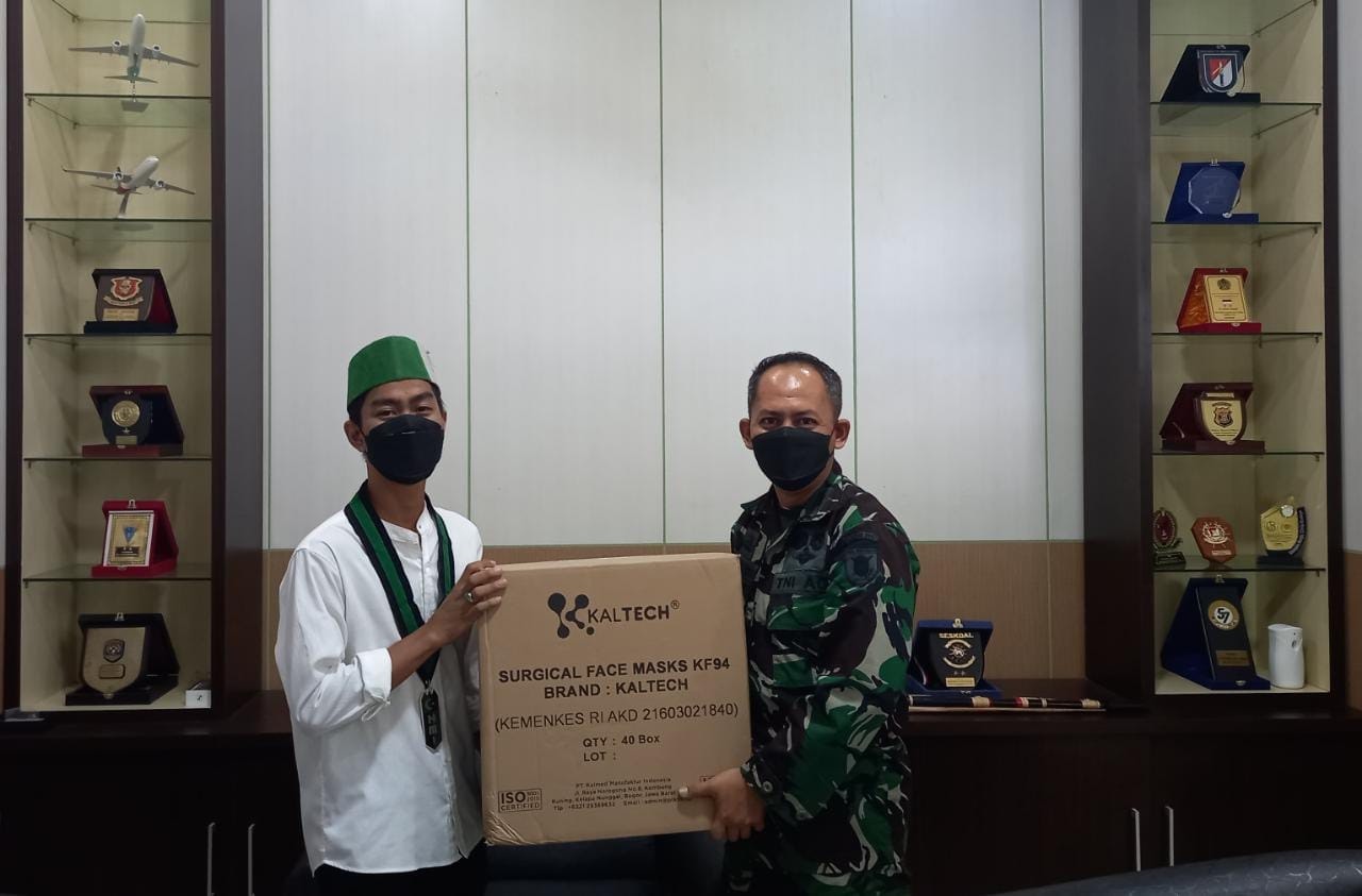 Kodim Distribusikan Bantuan Masker, HMI : Terimakasih Kepercayaannya Pak Dandim